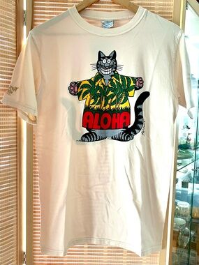 NWT B KLIBAN ALOHA CAT T Shirt S